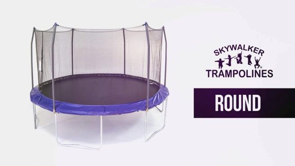 Skywalker 15' Round Trampoline with Safety Enclosure - Blue - MadeInUSA - Image 2