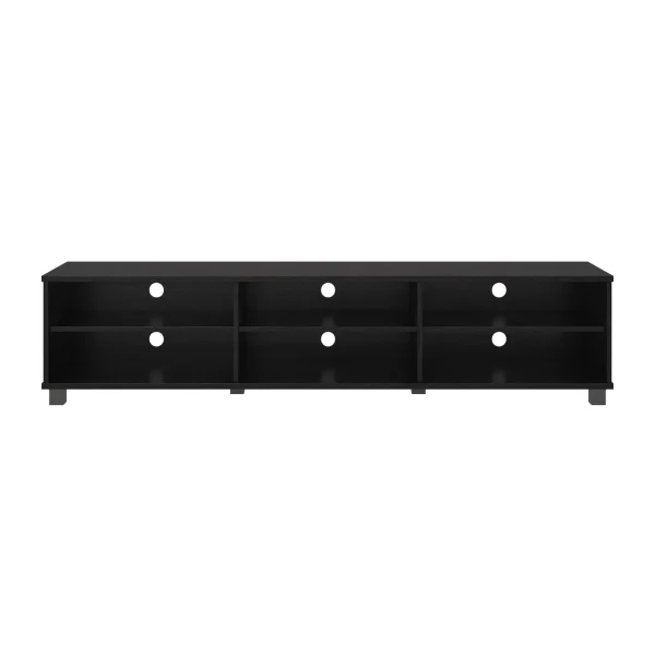 CorLiving Hollywood 3-Shelf Engineered Wood TV Stand for TVs up to 85"in Black - MadeInUSA