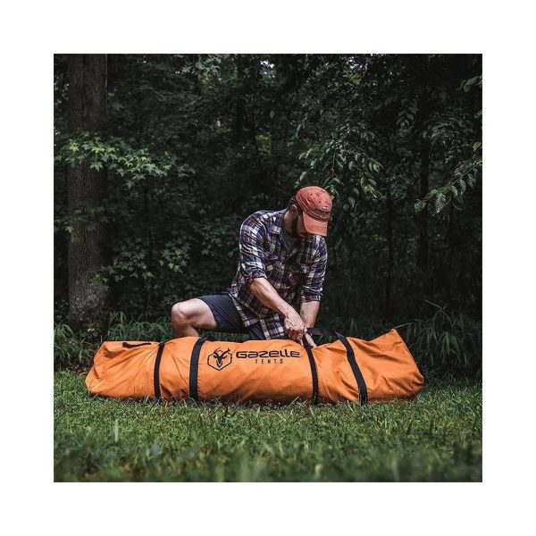 Gazelle T4 Plus 8 Person Portable Pop Up Camping Hub Orange Tent - MadeInUSA - Image 6