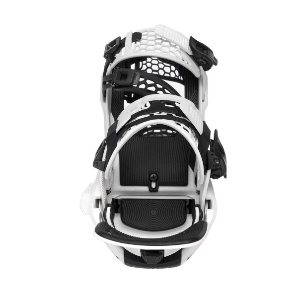 Nidecker Supermatic Snowboard Bindings 2024 - White - MadeInUSA - Image 6