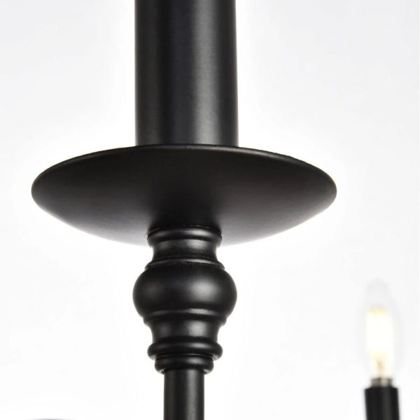 Ableton 6 - Light Candle Style Classic / Traditional Chandelier Birch Lane Finish: Matte Black, Size: 19" H x 36" W x 36" D - MadeInUSA - Image 2