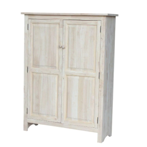 International Concepts 51 in. H Solid Wood Pantry in Unfinished Wood - MadeInUSA