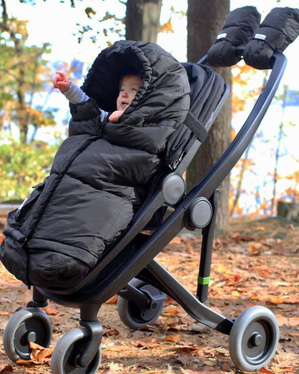 7AM Enfant Blanket 212 Evolution Footmuff - Black Plush - MadeInUSA - Image 4