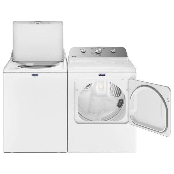 Maytag - 7.0 Cu. ft. Electric Dryer with Wrinkle Prevent - White - MadeInUSA - Image 2