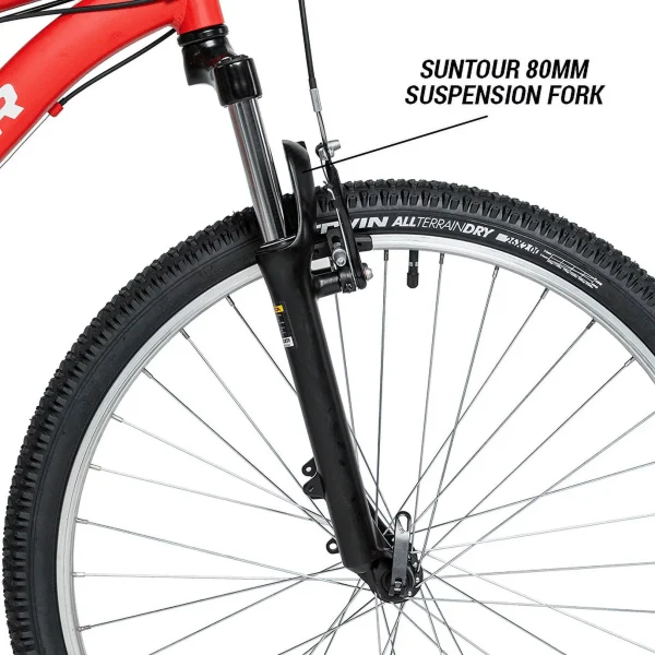 Decathlon Rockrider ST50, 21 Speed Aluminum Mountain Bike, 26, Unisex, Adult, Red, Medium - MadeInUSA - Image 4