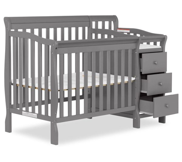 Dream On Me Jayden 4 in 1 Mini Convertible Crib and Changer - Espresso - MadeInUSA - Image 6