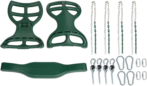 Milliard Glider Swing for Swing Set Back-to-Back Glider for Kids, Attachment Options Included, Green - MadeInUSA - Image 2