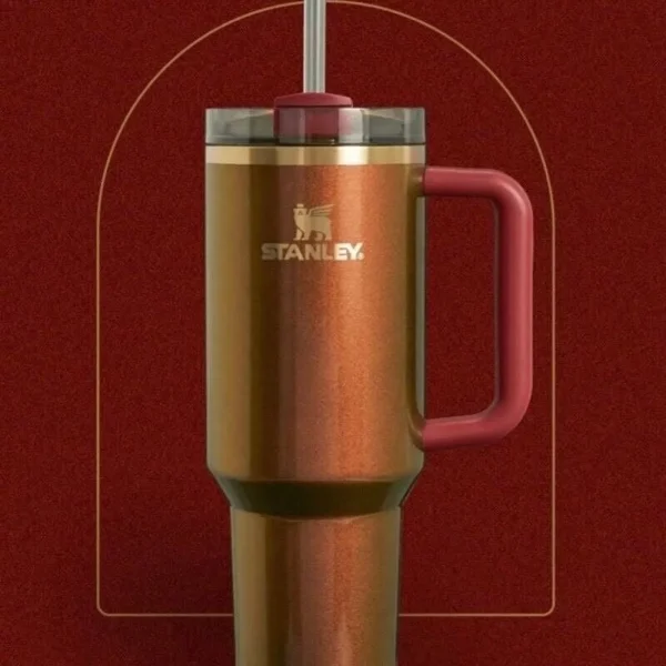 Stanley x Lainey Wilson Quencher H2.0 40 OZ Tumbler Gold Limited Edition - MadeInUSA - Image 7
