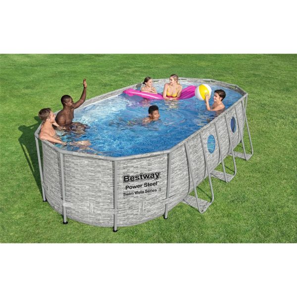 Bestway Power Steel Swim Vista 18' X 9' X 48" Above Ground Swimming - MadeInUSA - Image 8