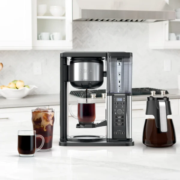 Ninja CM300 Hot & Iced Coffee Maker, Single Serve Coffee Maker, Drip Coffee, Stainless, Glass Carafe - MadeInUSA - Image 2
