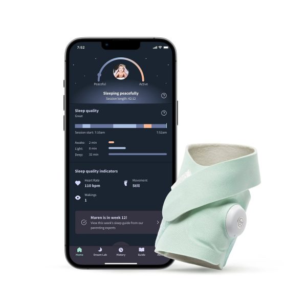 Owlet Dream Sock Plus Baby Monitor - Mint - MadeInUSA