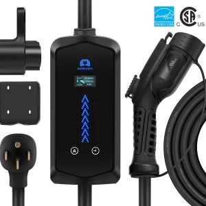 WOSHION EV Charger Level 2 Electric Car Charger, 40 Amp 25 Foot for Electric Vehicle, NEMA 14-50 EV Charger J1772, CSA & UL Standards, Energy Star Potable EVSE - MadeInUSA