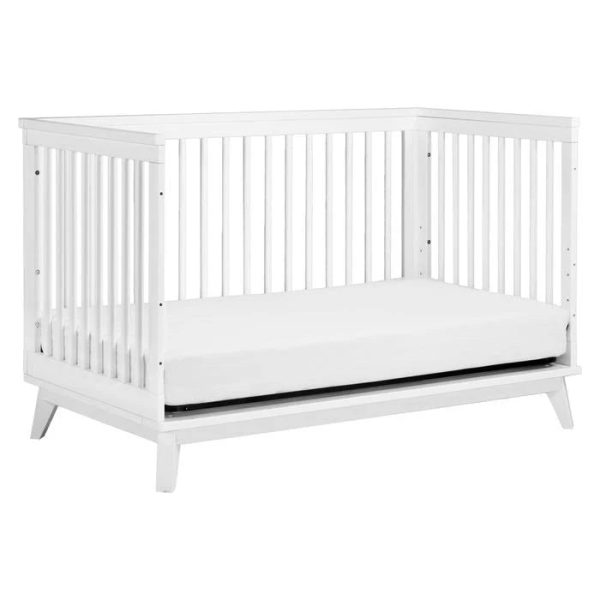 Babyletto Scoot 3-in-1 Convertible Crib with Toddler Bed Conversion Kit - Natural Walnut - MadeInUSA - Image 4