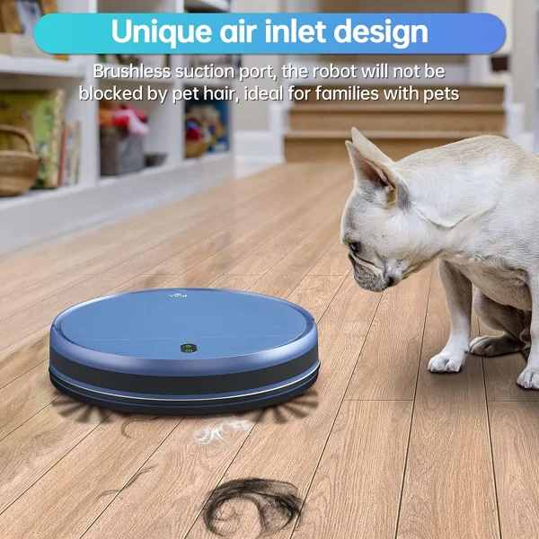 Robot Vacuum Cleaner, Robot Vacuum and Mop Combo Compatible with Alexa/WiFi/App, Self-Charging, 230ML Water Tank for Pet Hair, Hard Floors and Low Pile Carpet (Blue) - MadeInUSA - Image 5