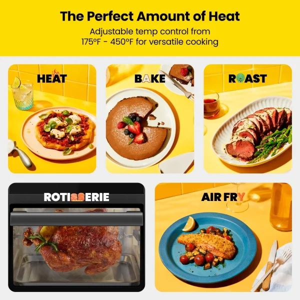 Chefman ExacTemp 12 Quart 5-in-1 Air Fryer with Integrated Smart Thermometer, 28 Presets - Black, New - MadeInUSA - Image 3