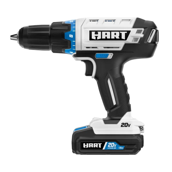 HART 20-Volt Cordless 2-Tool Combo Kit, 1/2-inch Drill/Driver, Impact Driver, (1) 1.5Ah Lithium-Ion Battery - MadeInUSA - Image 8
