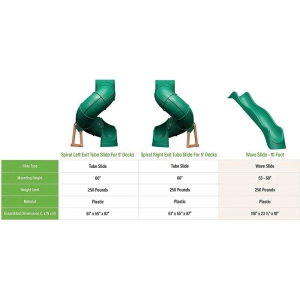 Backyard Discovery 10 Foot Wave Slide, Easy One Piece Installation, Green - MadeInUSA - Image 5