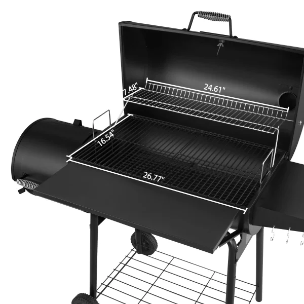Royal Gourmet 30 CC1830S Charcoal Grill with Offset Smoker - MadeInUSA - Image 5