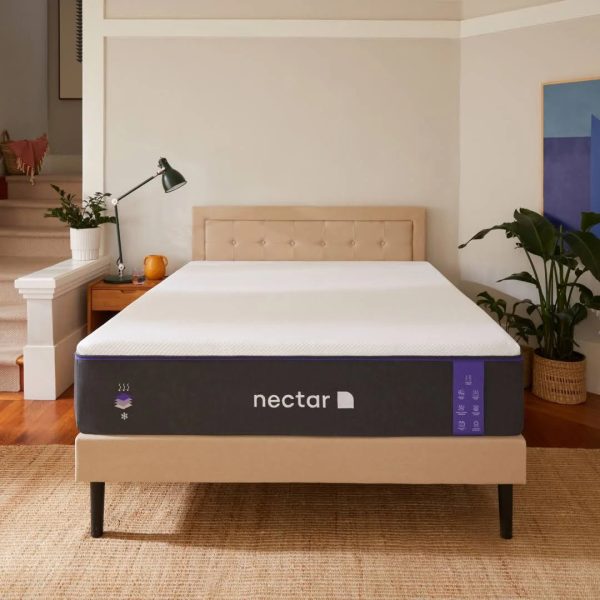 Bed Frame with Upholstered Button Tufted Headboard | Twin size, Linen by Nectar Mattress | Compare to Saatva, Purple, and Casper - MadeInUSA - Image 4