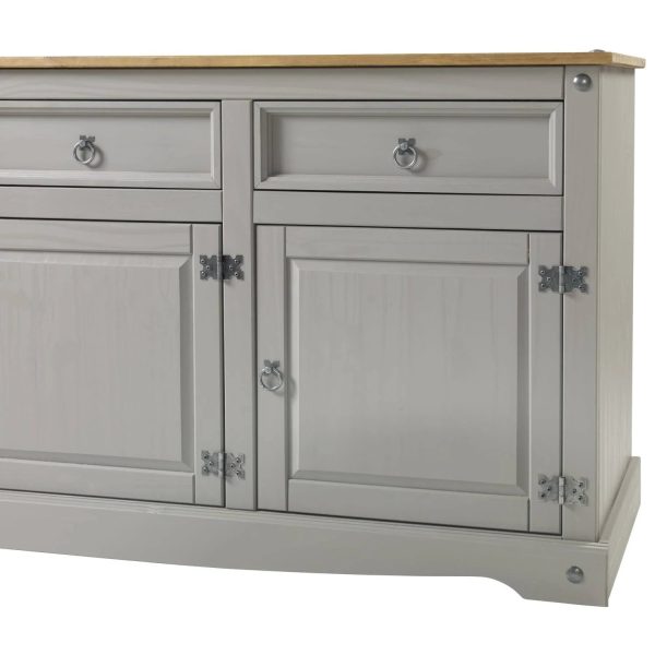 Wood Buffet Sideboard Corona Gray | Furniture Dash COG917 - MadeInUSA - Image 2