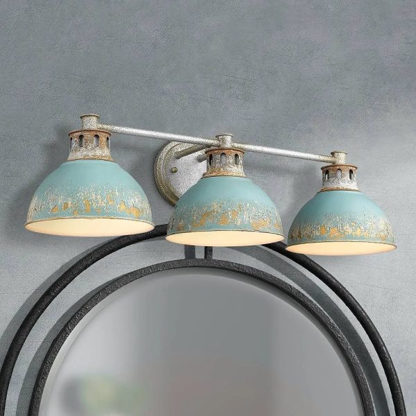 Golden Kinsley 3 Light Bath Vanity 0865 Ba3 AGV Teal (Aged Galvanized Steel) - MadeInUSA - Image 9