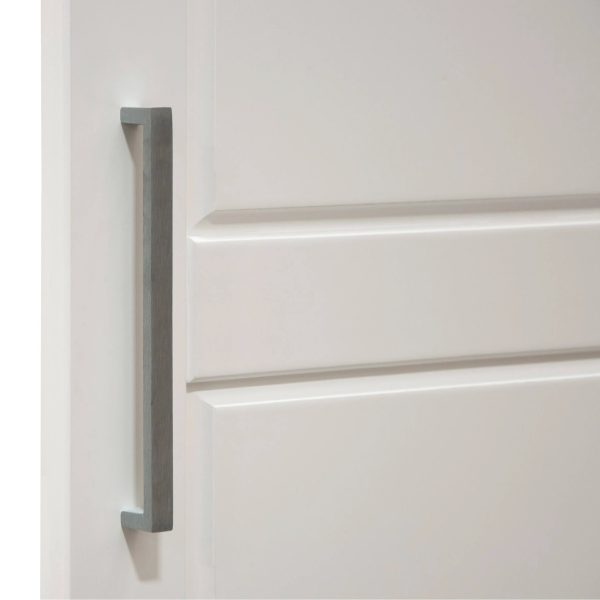 100% Solid Wood Cosmo 3-Door Wardrobe with Raised Panel Doors, Gray - Palace Imports 7115D - MadeInUSA - Image 9