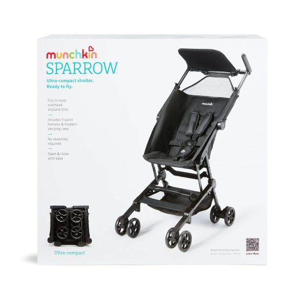Munchkin Sparrow Ultra Compact Travel Stroller - Black - MadeInUSA - Image 6