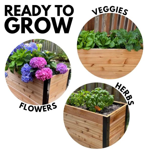 Cedar Planters 18" x 48" Raised Garden Bed - MadeInUSA - Image 9