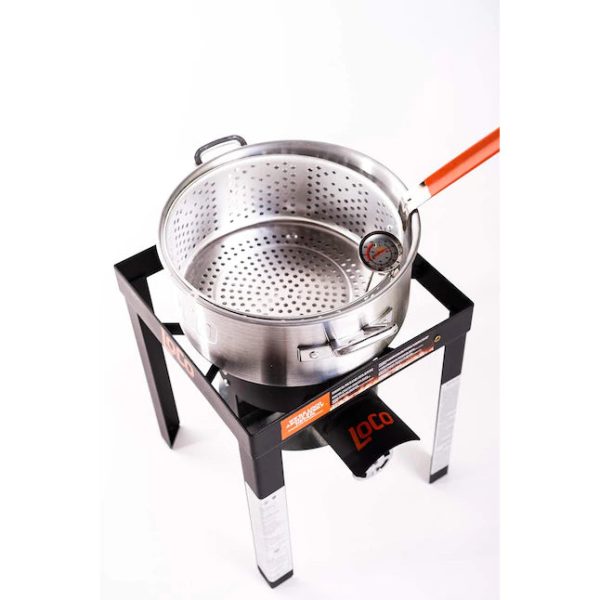 LoCo COOKERS LCFF 10Quart Deep Fryer, Silver - MadeInUSA - Image 2