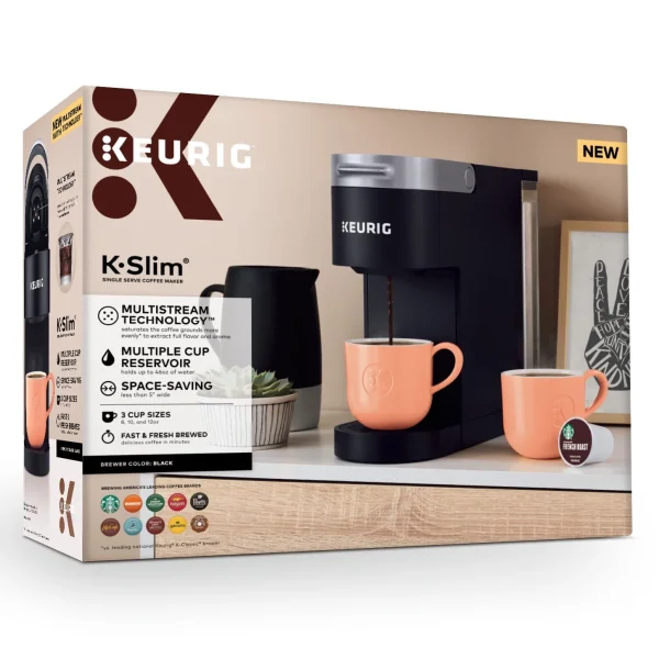 Keurig K- Slim Single Serve K-Cup Pod Coffee Maker, MultiStream Technology, Black - MadeInUSA - Image 11