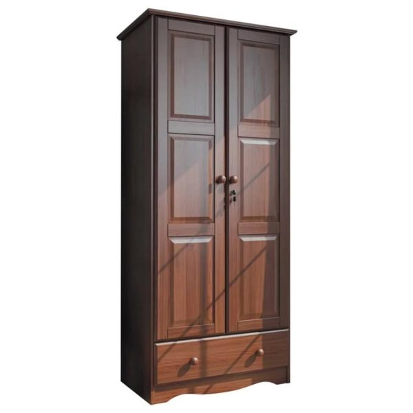 Palace Imports 5643 Flexible Mocha Solid Wood Wardrobe - MadeInUSA - Image 7