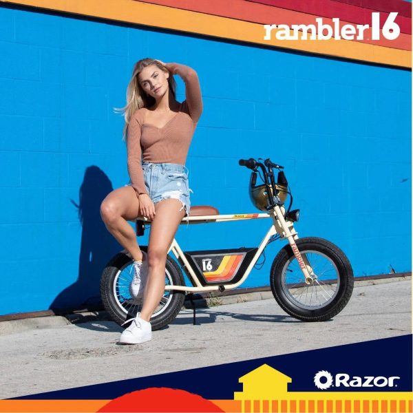 Razor Rambler 16 36V Seated Electric Scooter, Up to 15 MPH, Retro Style Minibike for Teen & Adult - MadeInUSA - Image 7