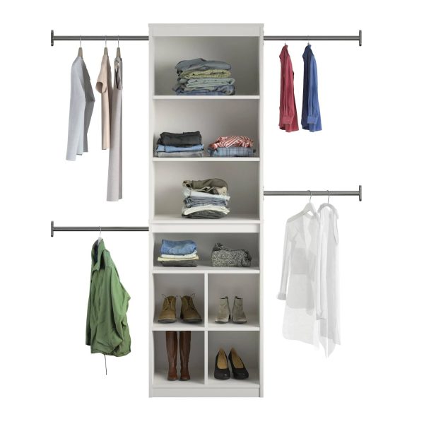 SystemBuild Rochon Closet Storage System, White - MadeInUSA - Image 6