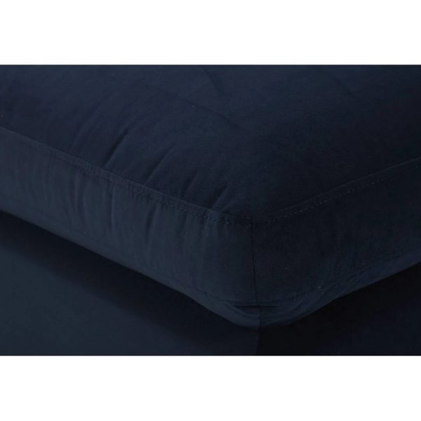 Navy Blue Velvet for the Main Body and 45.3" Wide Rectangular Standard Ottoman Joss in Fleetwood - MadeInUSA - Image 3