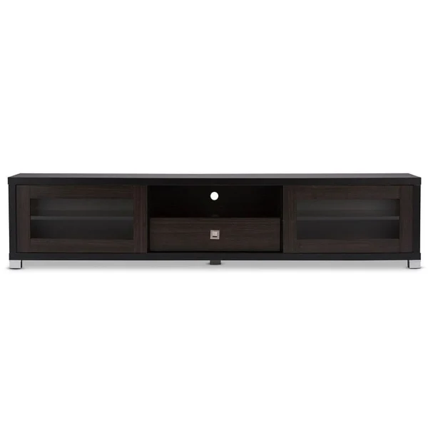 Bowery Hill 70"Tall TV Stand in Dark Espresso - MadeInUSA - Image 3
