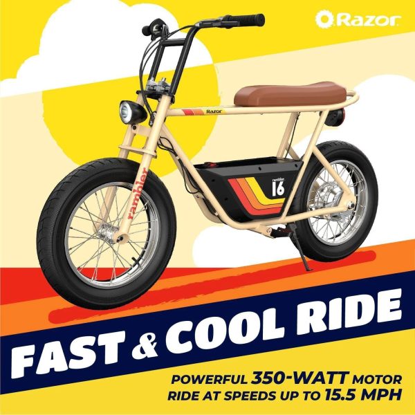 Razor Rambler 16 36V Seated Electric Scooter, Up to 15 MPH, Retro Style Minibike for Teen & Adult - MadeInUSA - Image 5