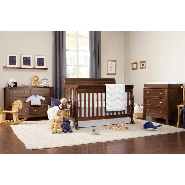 DaVinci Kalani 4-in-1 Convertible Crib in Chestnut Finish, Size: 54.4 x 35 x 41.9 Inches, Brown - MadeInUSA - Image 2