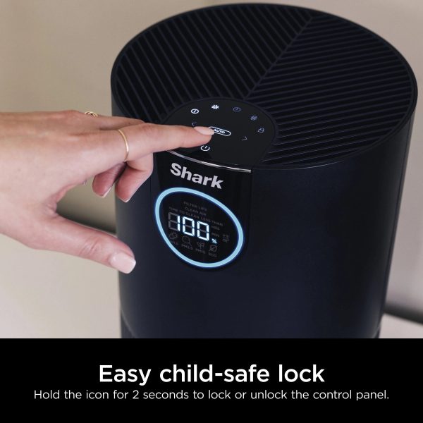 Shark Air Purifier with Nanoseal HEPA, Cleansense IQ, Odor Lock, Cleans Up to 500 Sq. ft, HP100 - MadeInUSA - Image 8