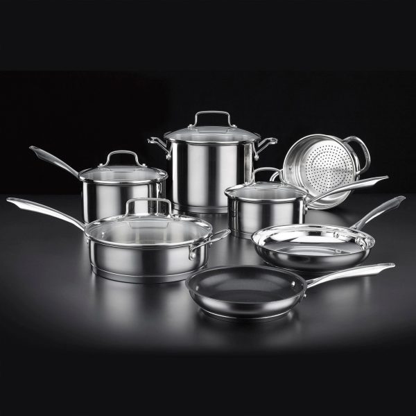 Cuisinart 11-Piece Professional Cookware Set, Stainless Steel - MadeInUSA - Image 9
