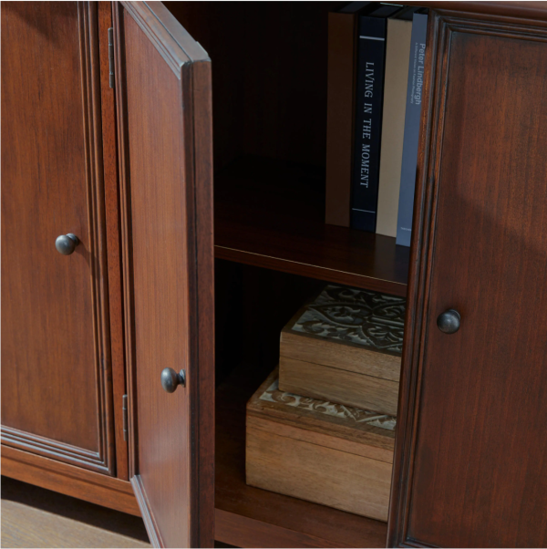 Bradstone 3 Door Walnut Storage Console - MadeInUSA - Image 4