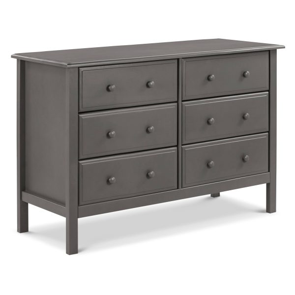 DaVinci Jayden 6 Drawer Double Dresser - Slate - MadeInUSA