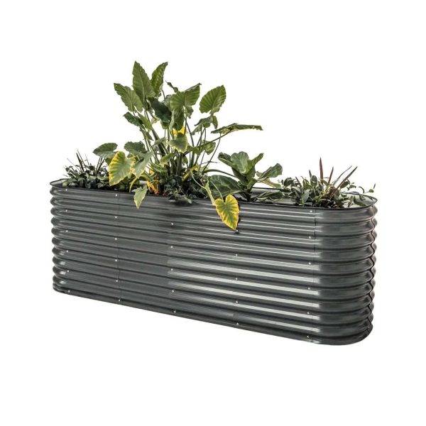 Vego Garden 32" Tall 9-in-1 Modular Metal Raised Garden Bed Kit Pearl White - MadeInUSA - Image 6