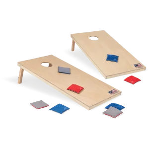 EastPoint Sports 2' x 4' Cornhole Boards - Natural Wood Bean Bag Toss Set with 8 Bean Bags - MadeInUSA