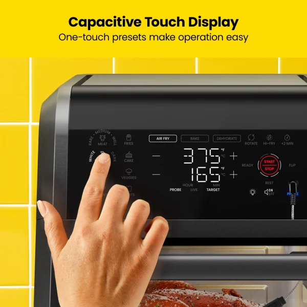 Chefman ExacTemp 12 Quart 5-in-1 Air Fryer with Integrated Smart Thermometer, 28 Presets - Black, New - MadeInUSA - Image 7