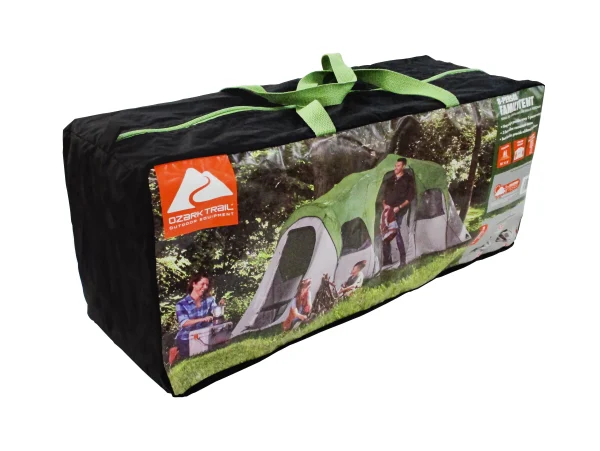 Ozark Trail 8 Person, Clip & Camp Family Tent, 16 ft. x 8 ft. x 78 in., 23.81 lbs. - MadeInUSA - Image 2