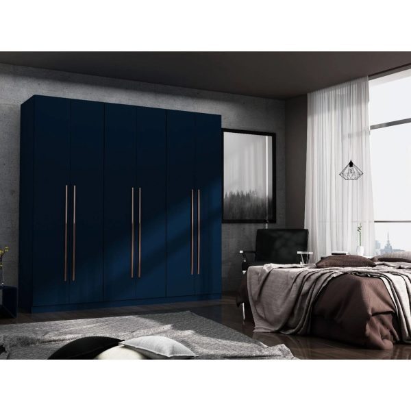 Manhattan Comfort Tatiana Midnight Blue Gramercy Wardrobe Armoire Closet - MadeInUSA - Image 4