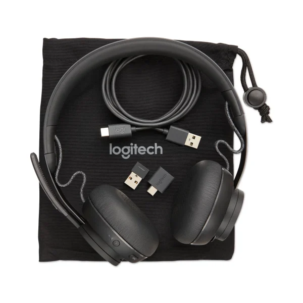 Zone Wireless Plus UC Binaural Over The Head Headset, Black - MadeInUSA