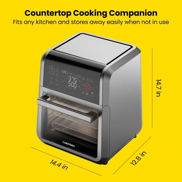 Chefman ExacTemp 12 Quart 5-in-1 Air Fryer with Integrated Smart Thermometer, 28 Presets - Black, New - MadeInUSA - Image 10