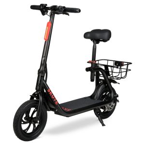 Hyper 36V Skute Commute 12 inch Seated Electric Scooter with Basket, 250W Motor, 13 Years+, Max Speed 15MPH, Size: 36 Volt - MadeInUSA