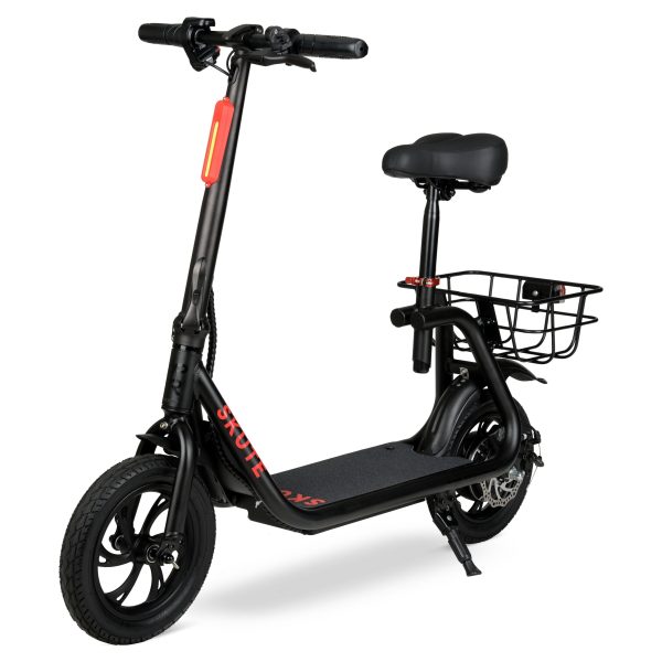 Hyper 36V Skute Commute 12 inch Seated Electric Scooter with Basket, 250W Motor, 13 Years+, Max Speed 15MPH, Size: 36 Volt - MadeInUSA